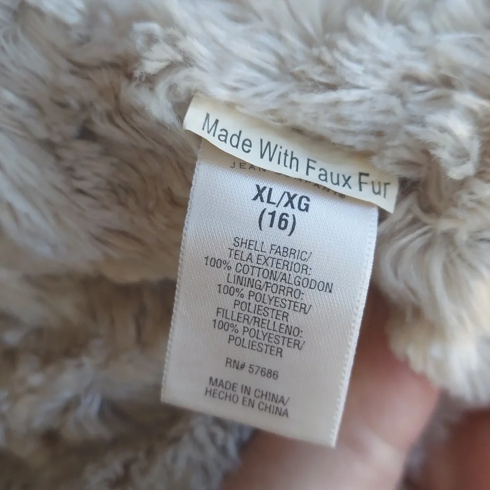NWT Arizona Jean Company Blue Denim Jacket with Cream Sherpa Lining